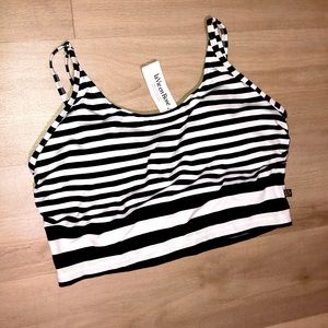Unworn NWT La Vie en Rose Striped Bikini Top Bathing Suite